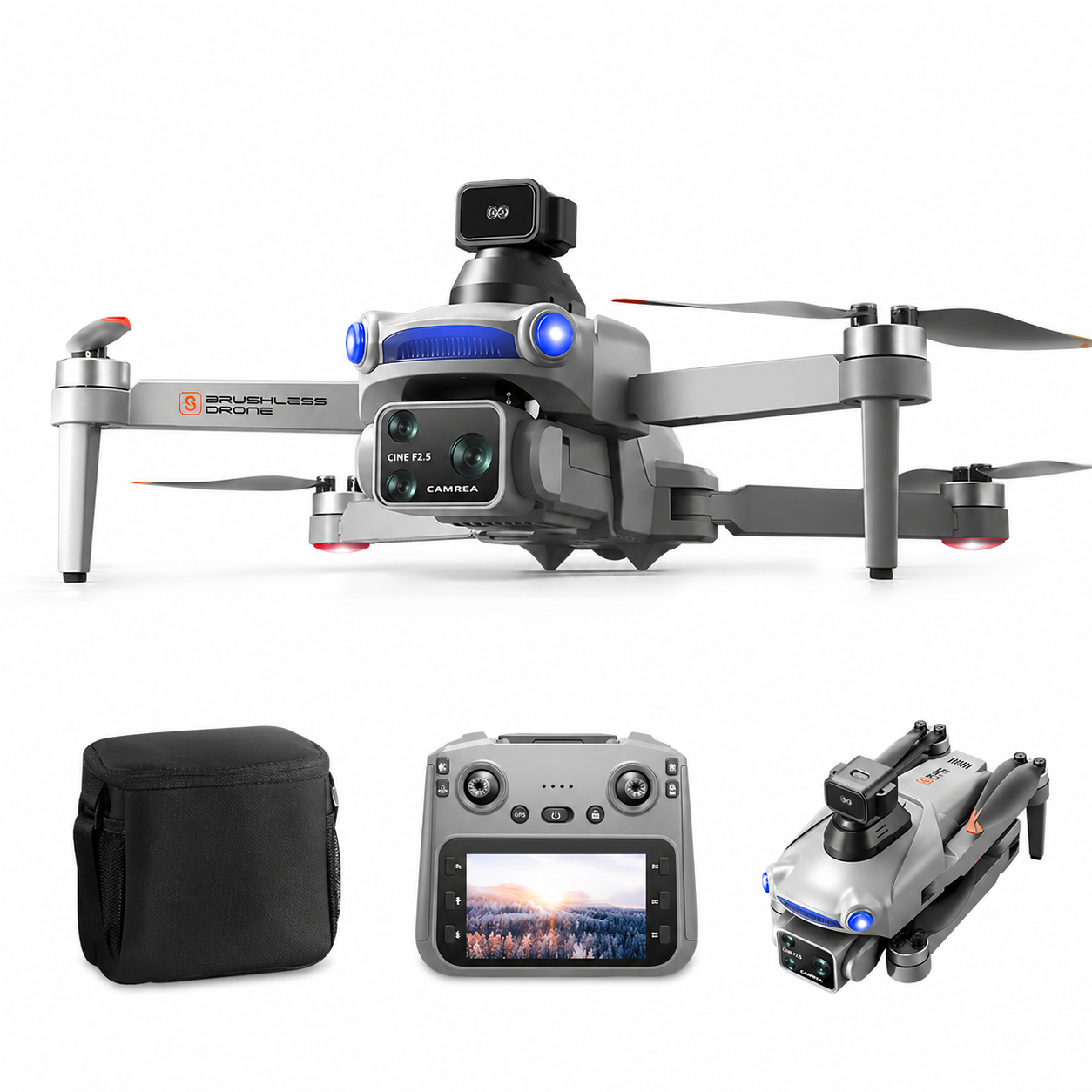 TRONICPLAY S119 4K GPS Drone with Dual Camera, Obstacle Avoidance & 30-Min Flight Time for Adults
